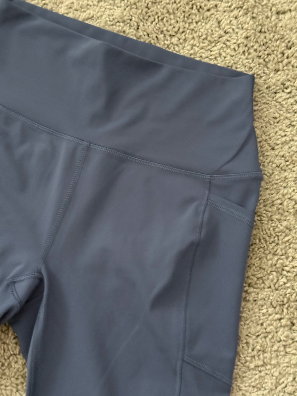 RBX High-Waist Women’s Workout Leggings in Slate Blue with Size Pockets